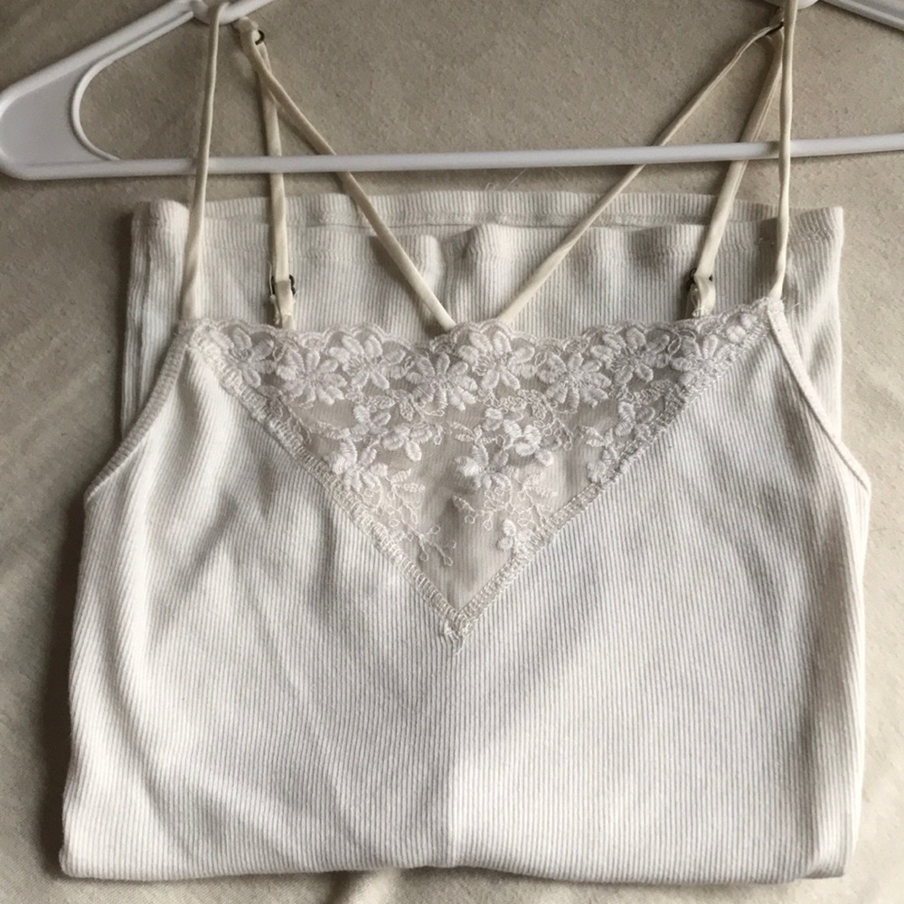 White vintage tank top